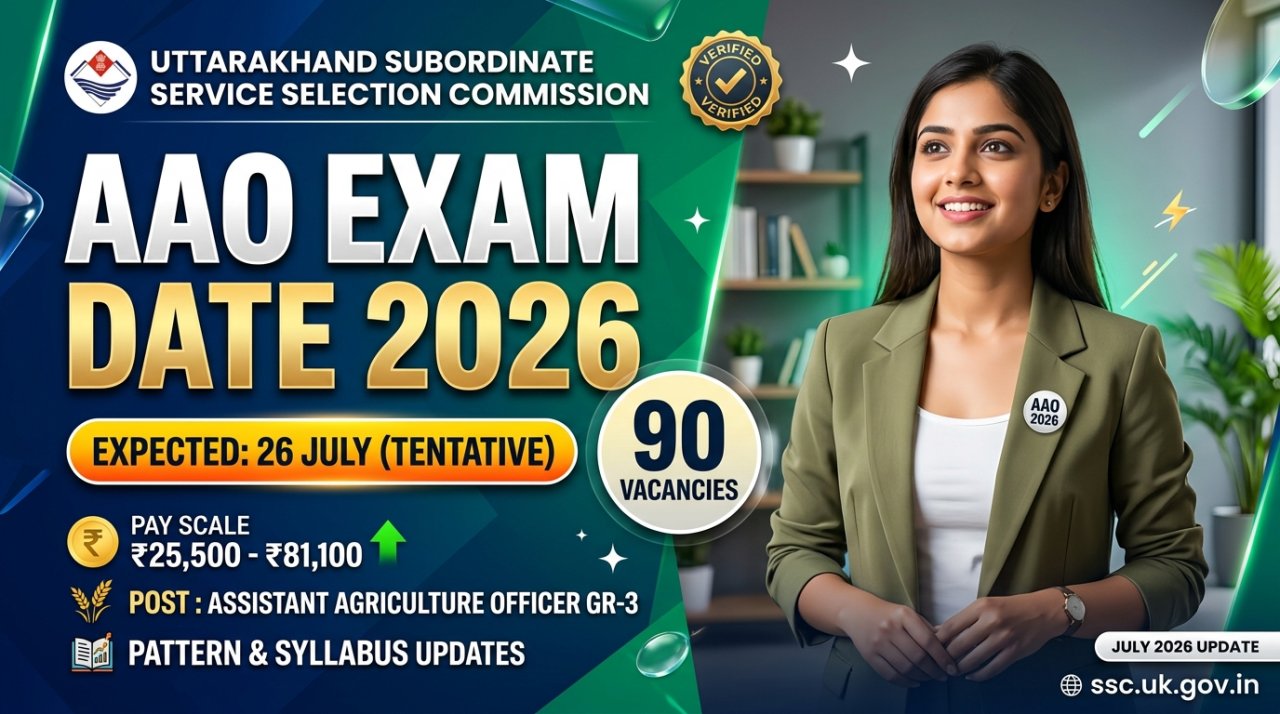 UKSSSC AAO Exam Date 2026 Expected on 26 July – 90 Vacancies, Check Pattern & Syllabus