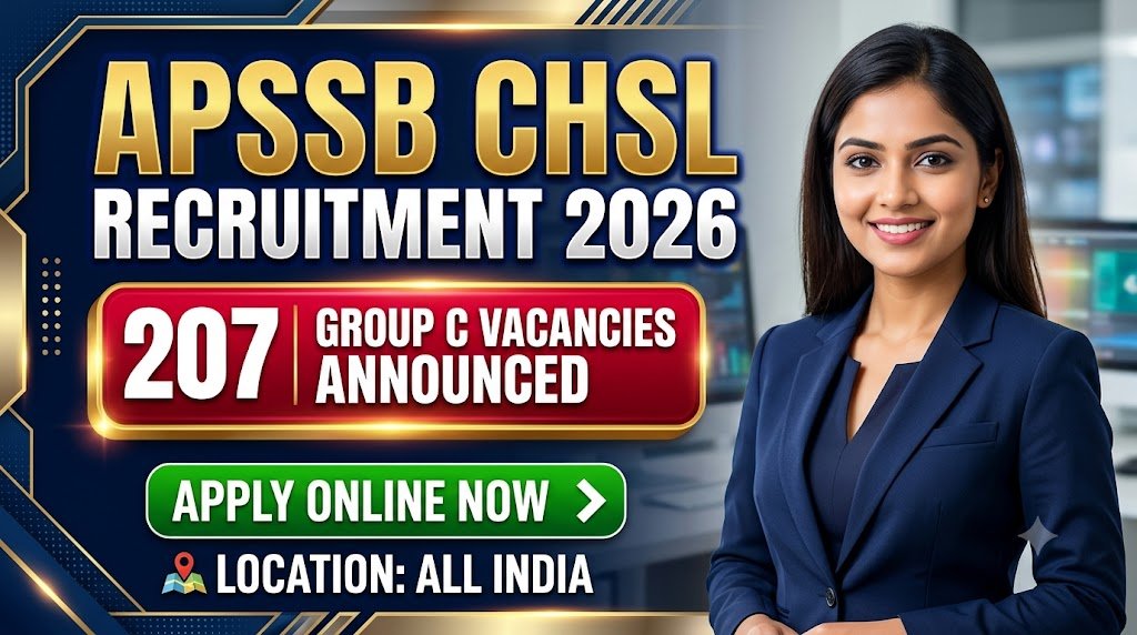 APSSB CHSL Recruitment 2026: 207 Group C Vacancies Announced, Apply Online Now