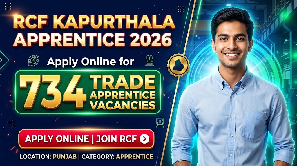 RCF Kapurthala Apprentice 2026: Apply Online for 734 Trade Apprentice Vacancies