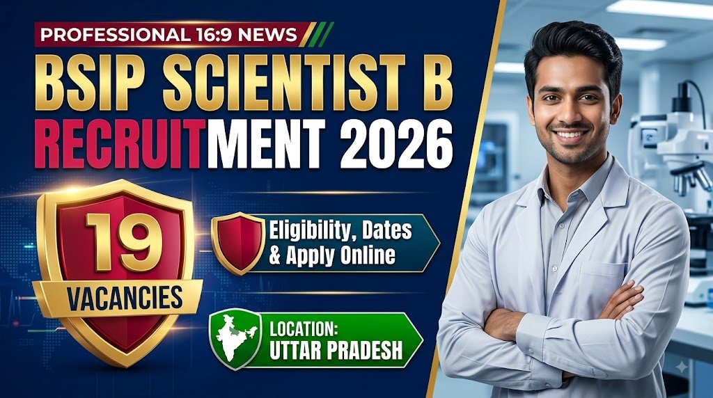 BSIP Scientist B Recruitment 2026: 19 Vacancies, Eligibility, Dates & Apply Online