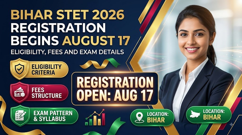 Bihar STET 2026 Registration Begins August 17: Eligibility, Fees and Exam Details
