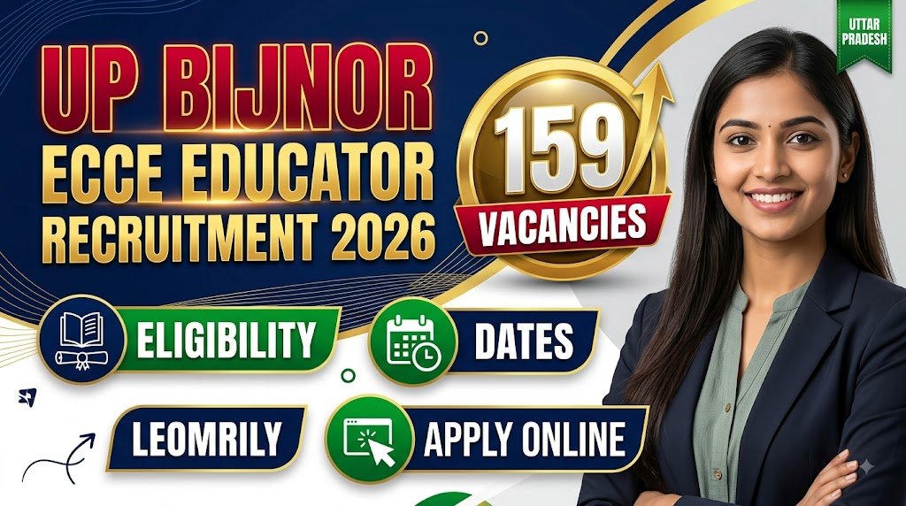 UP Bijnor ECCE Educator Recruitment 2026: 159 Vacancies, Eligibility, Dates & Apply Online