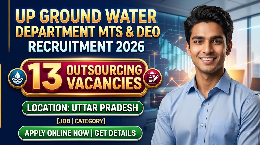 UP Ground Water Department MTS & DEO Recruitment 2026: 13 Outsourcing Vacancies