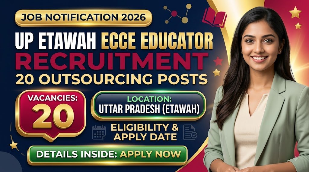 UP Etawah ECCE Educator Recruitment 2026: 20 Outsourcing Posts, Eligibility & Apply Date