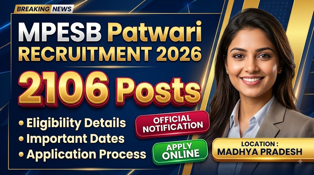MPESB Patwari Recruitment 2026: 2106 Posts, Eligibility, Dates and Application Details