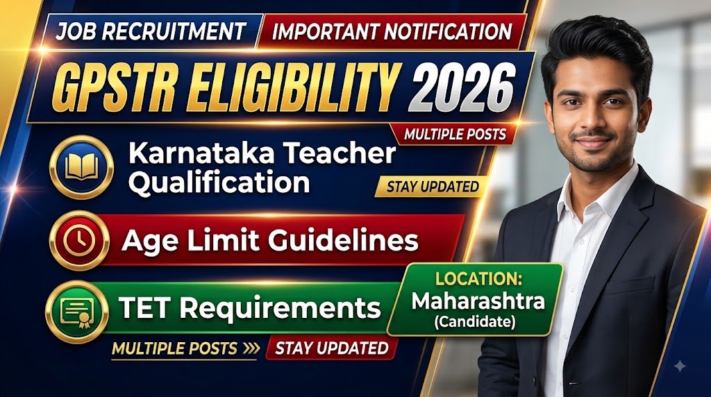 GPSTR Eligibility 2026: Karnataka Teacher Qualification, Age Limit & TET Requirements