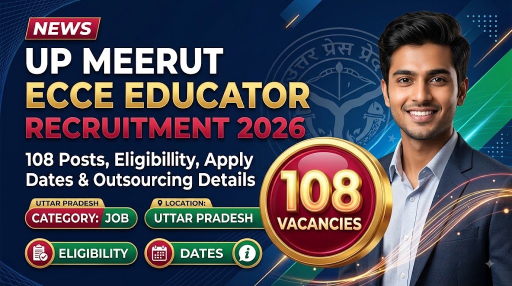 UP Meerut ECCE Educator Recruitment 2026: 108 Posts, Eligibility, Apply Dates & Outsourcing Details