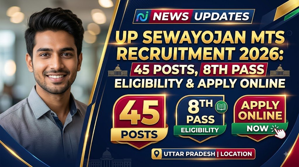 UP Sewayojan MTS Recruitment 2026: 45 Posts, 8th Pass Eligibility & Apply Online