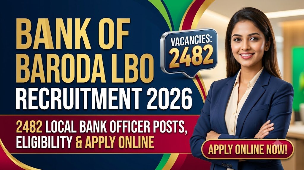 Bank of Baroda LBO Recruitment 2026: 2482 Local Bank Officer Posts, Eligibility & Apply Online