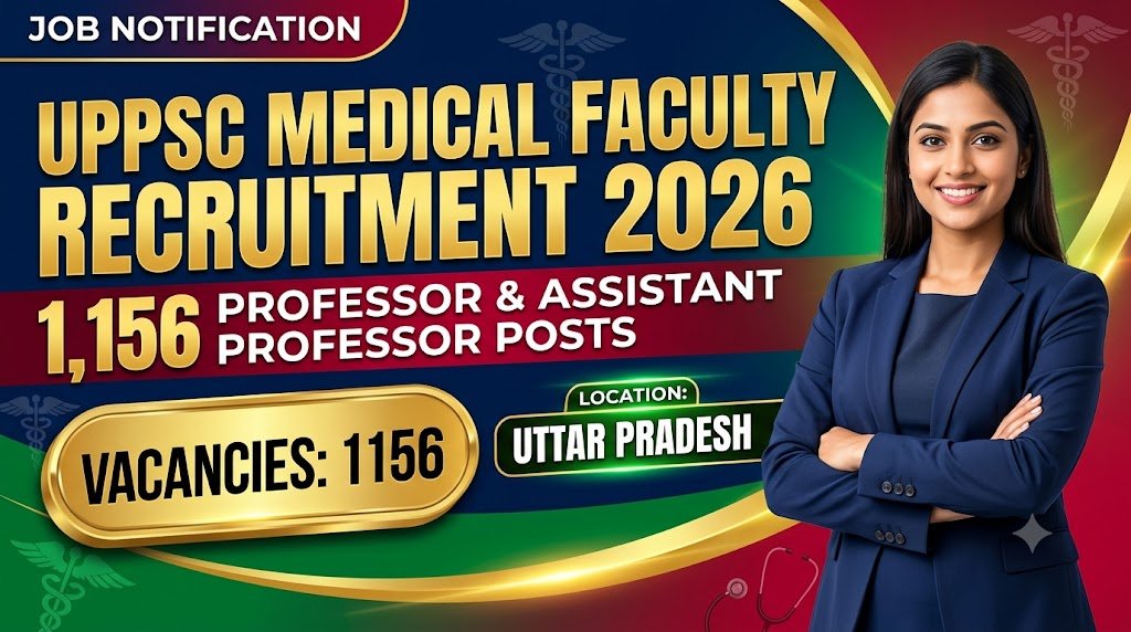UPPSC Medical Faculty Recruitment 2026: 1,156 Professor & Assistant Professor Posts