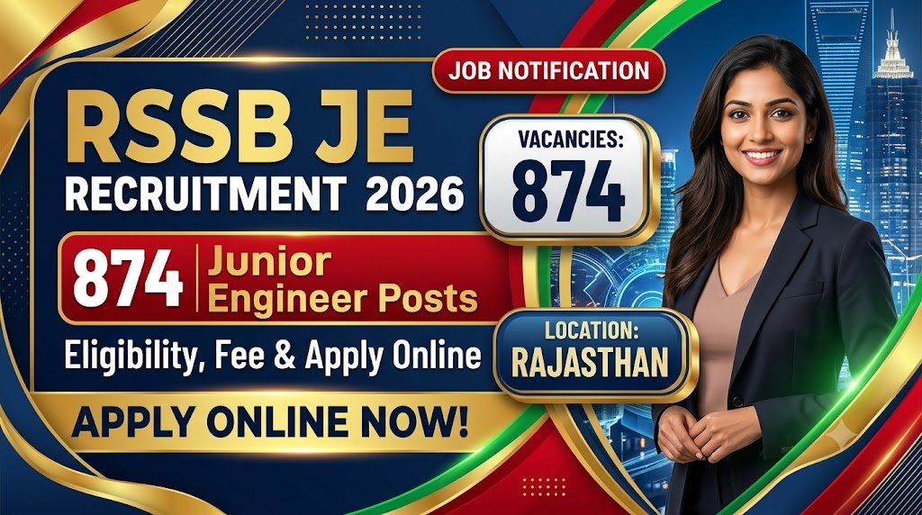 RSSB JE Recruitment 2026: 874 Junior Engineer Posts, Eligibility, Fee & Apply Online