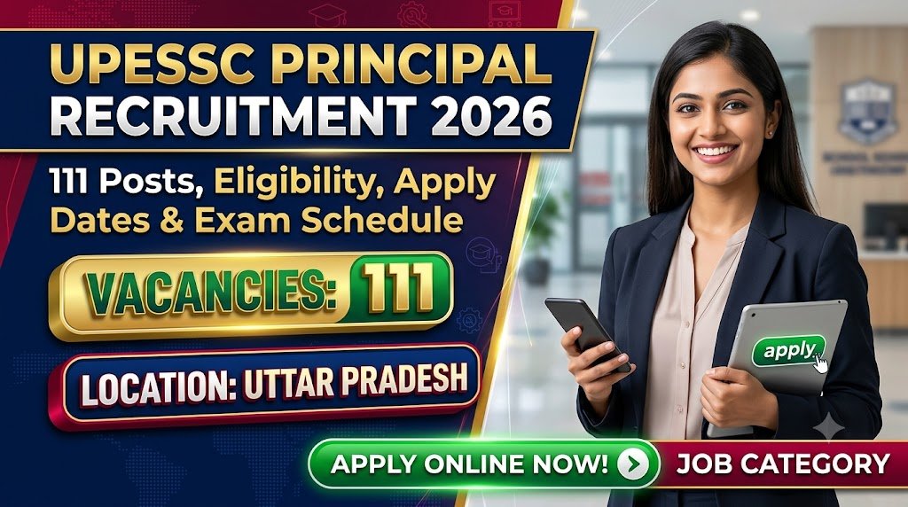UPESSC Principal Recruitment 2026: 111 Posts, Eligibility, Apply Dates & Exam Schedule