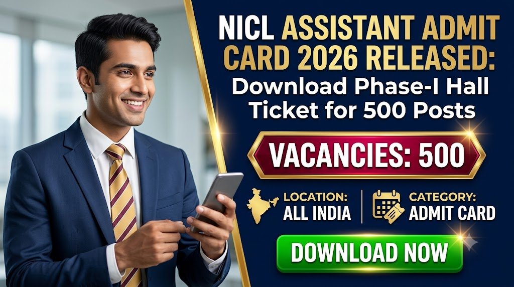 NICL Assistant Admit Card 2026 Released: Download Phase-I Hall Ticket for 500 Posts