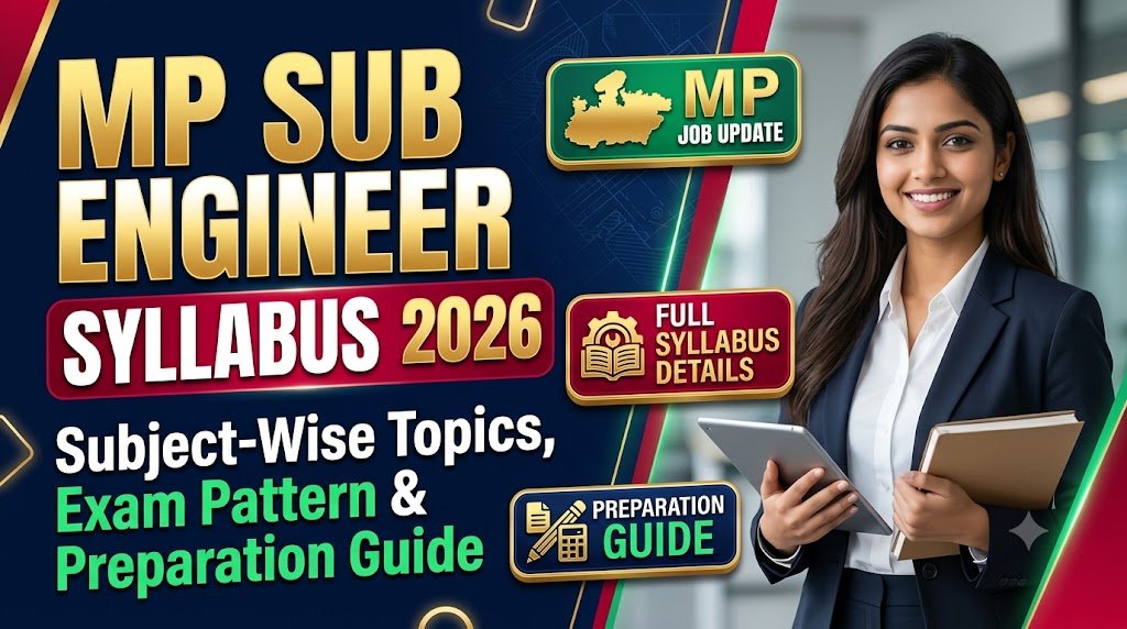 MP Sub Engineer Syllabus 2026: Subject-Wise Topics, Exam Pattern & Preparation Guide