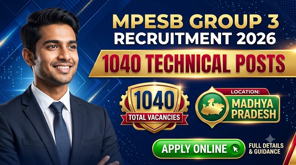 MPESB Group 3 Recruitment 2026: 1040 Technical Posts, Apply Online