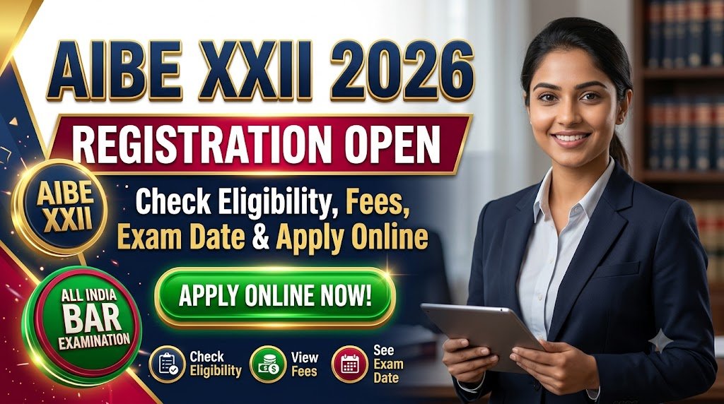 AIBE XXII 2026 Registration Open: Check Eligibility, Fees, Exam Date and Apply Online