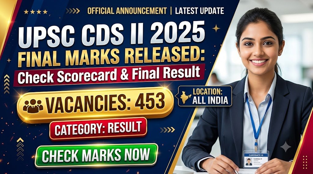 UPSC CDS II 2025 Final Marks Released: Check Scorecard and Final Result