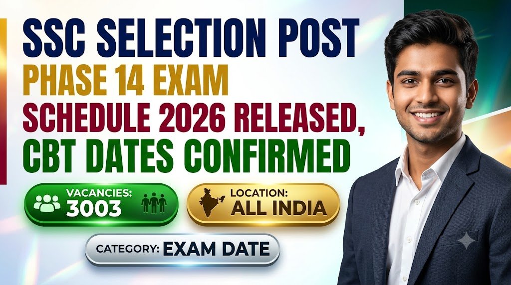SSC Selection Post Phase 14 Exam Schedule 2026 Released, CBT Dates Confirmed