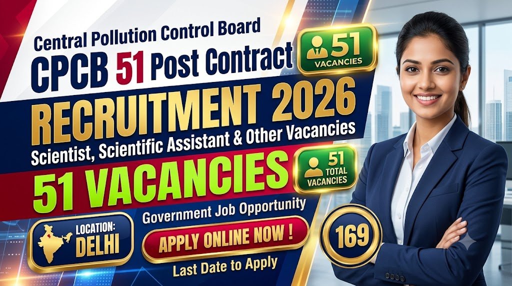 CPCB 51 Post Contract Recruitment 2026: Scientist, Scientific Assistant & Other Vacancies