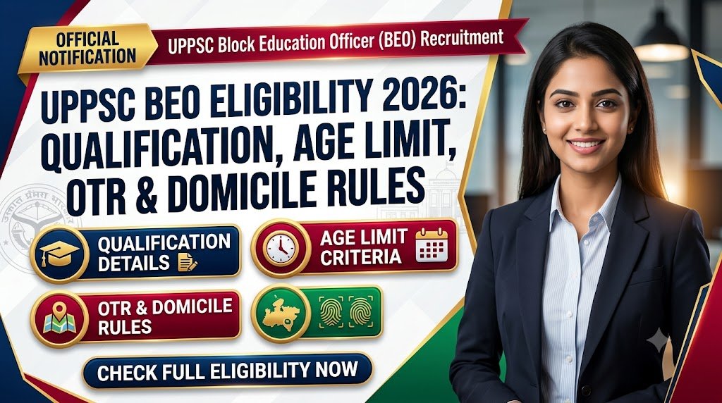 UPPSC BEO Eligibility 2026: Qualification, Age Limit, OTR & Domicile Rules