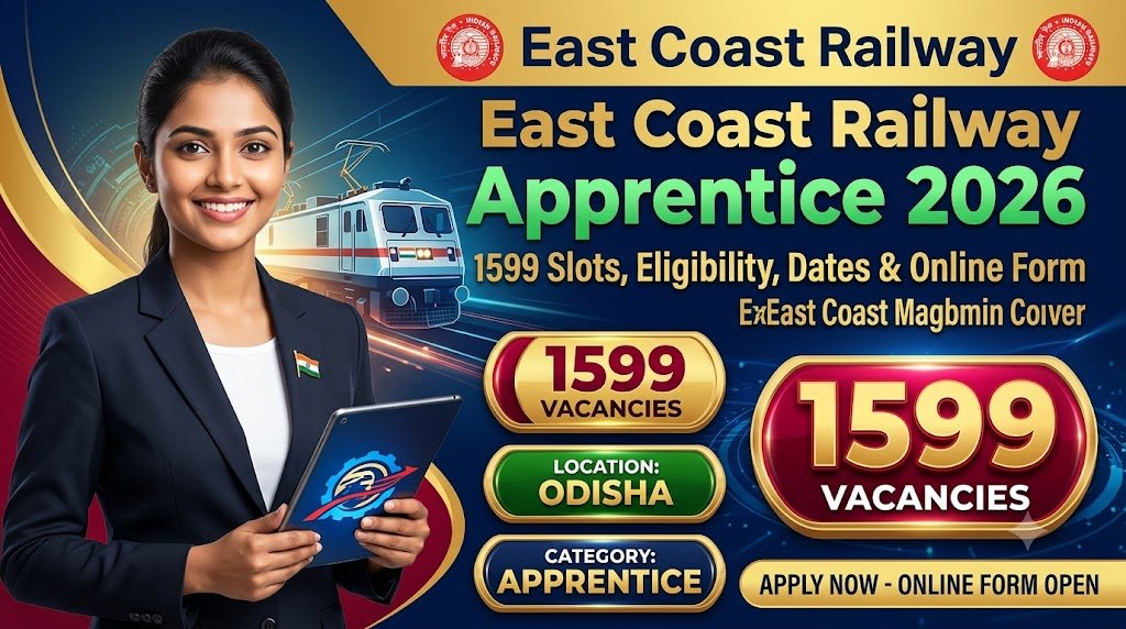 East Coast Railway Apprentice 2026: 1599 Slots, Eligibility, Dates & Online Form