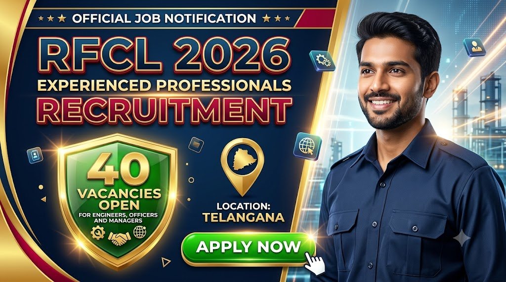 RFCL 2026 Experienced Professionals Recruitment: 40 Vacancies Open for Engineers, Officers and Managers