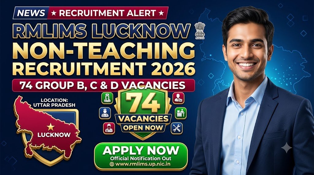 RMLIMS Lucknow Non-Teaching Recruitment 2026: 74 Group B, C & D Vacancies