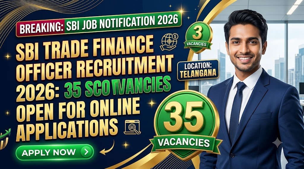 SBI Trade Finance Officer Recruitment 2026: 35 SCO Vacancies Open for Online Applications