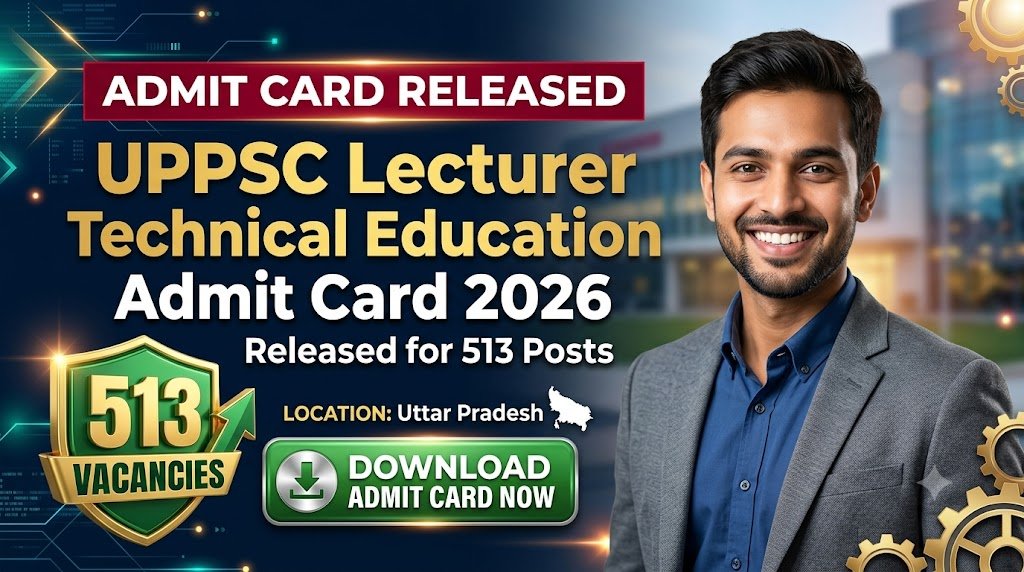 UPPSC Lecturer Technical Education Admit Card 2026 Released for 513 Posts