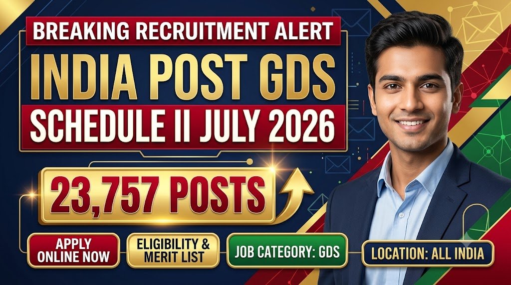 India Post GDS Schedule II July 2026: 23,757 Posts, Apply Online, Eligibility & Merit List