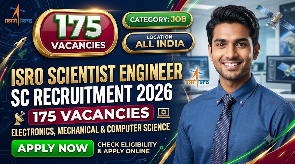ISRO Scientist Engineer SC Recruitment 2026: 175 Vacancies in Electronics, Mechanical & Computer Science