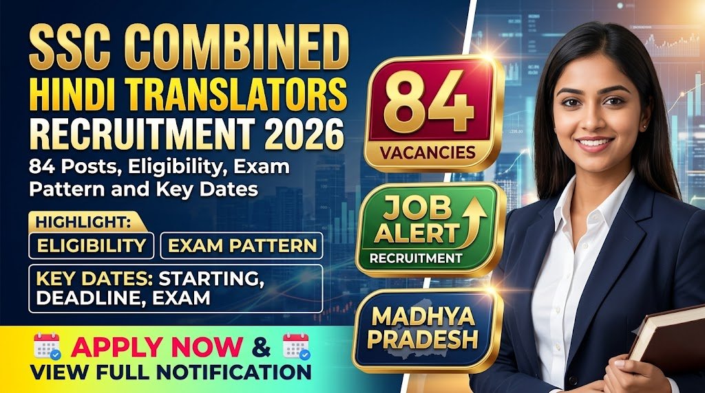 SSC Combined Hindi Translators Recruitment 2026: 84 Posts, Eligibility, Exam Pattern and Key Dates